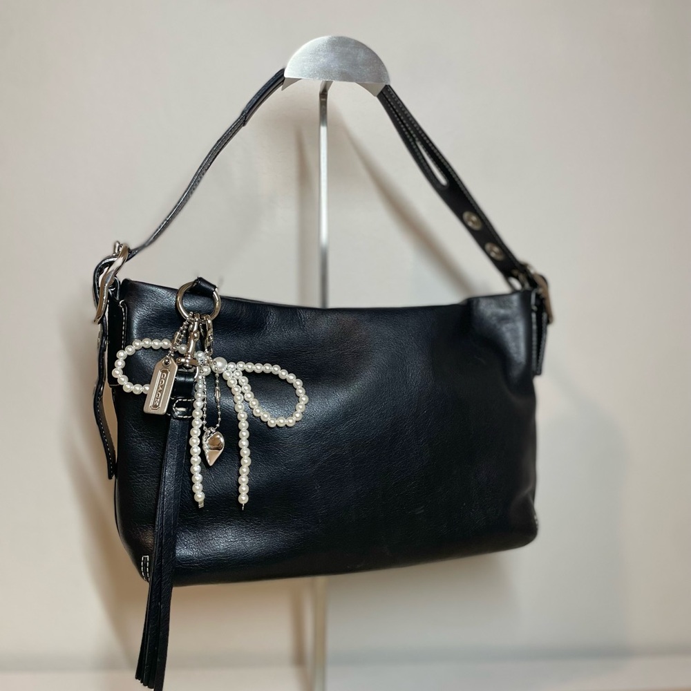 Coach 1417 East West Black Legacy Zip Top Closure Shoulder/Hobo Bag🥹🖤